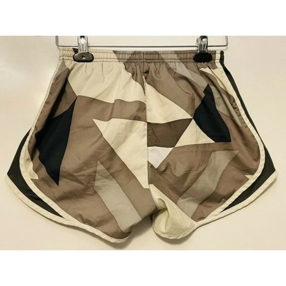 Nike DriFit Multi Color Gray Black Aztec Pattern Running Shorts Womens Small